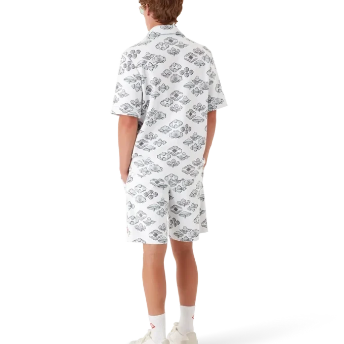 Kortärmad skjorta med jacquardmönster