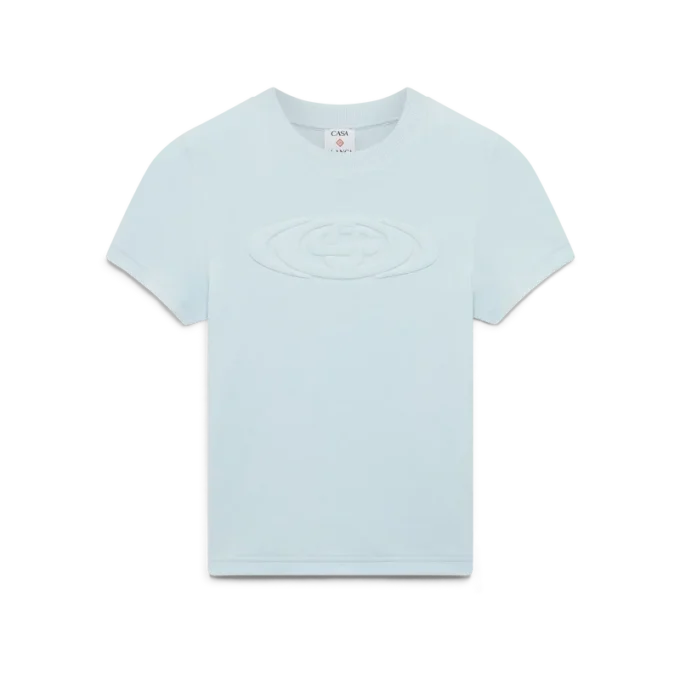 Kortärmad T-shirt i velour för dam