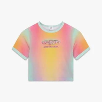 Kortärmad T-shirt med glasgradienttryck