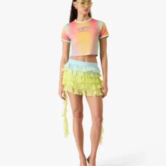 Kortärmad T-shirt med glasgradienttryck