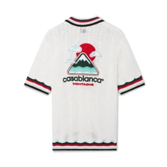 Kortärmad virkad skjorta i bomull, Montagne Ondulee Shorts