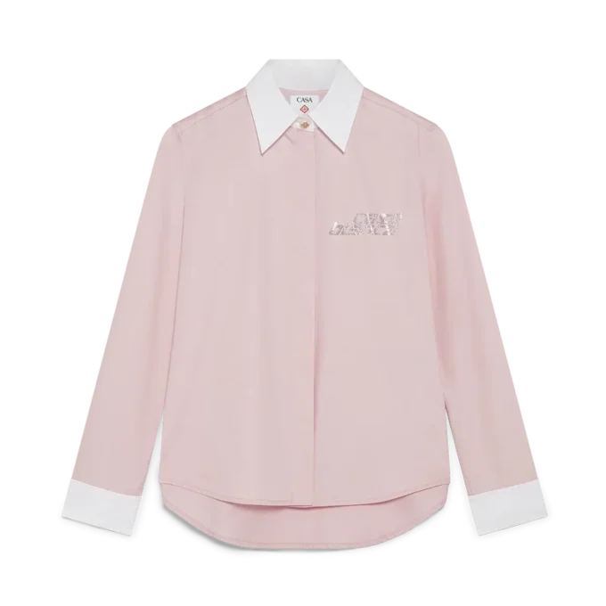 Kristallskjorta med korta ärmar