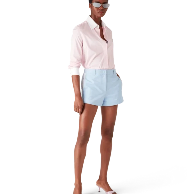 Kristallskjorta med korta ärmar