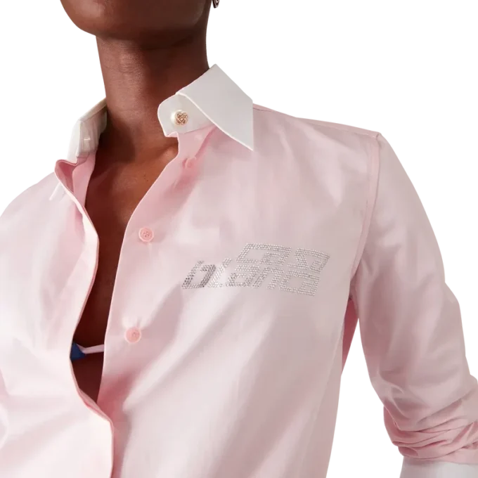 Kristallskjorta med korta ärmar