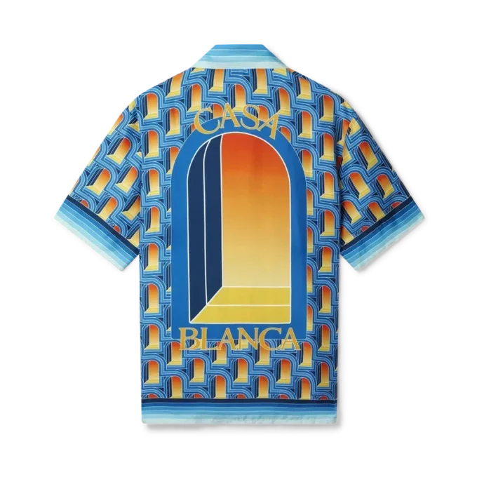 L’arche De Nuit silkskjorta med kubansk krage