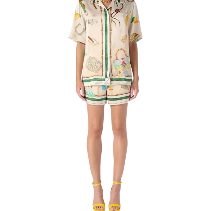 L’ecurie Blanche silkesskjorta