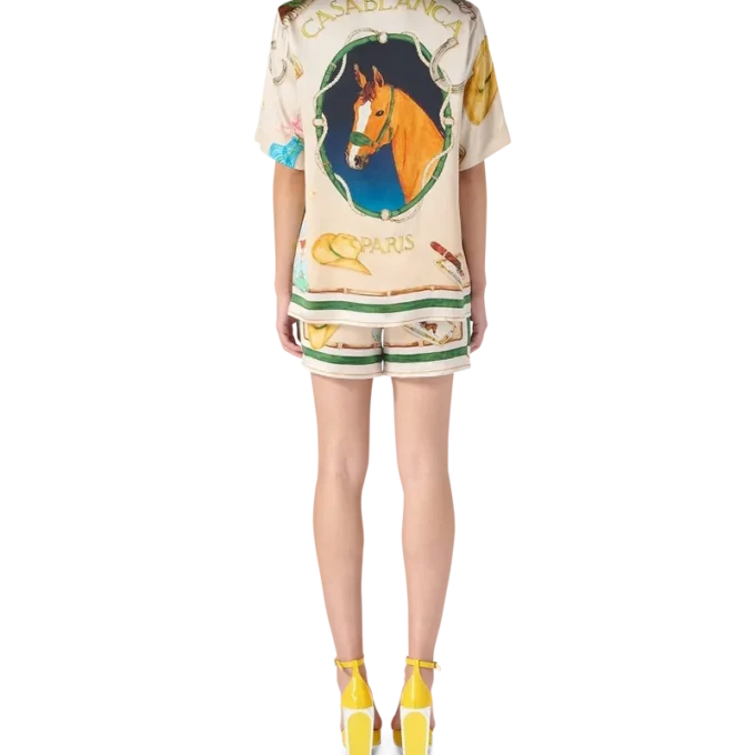 L’ecurie Blanche silkesskjorta