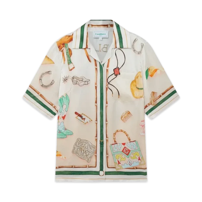 L’ecurie Blanche silkesskjorta