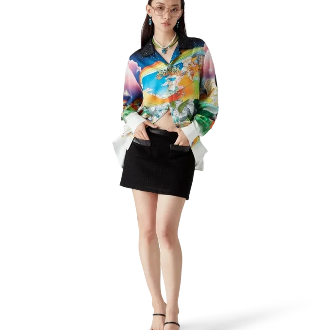 La Musique långärmad silkesskjorta