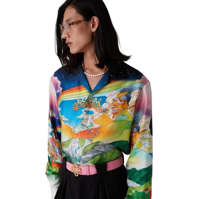 La Musique långärmad silkesskjorta