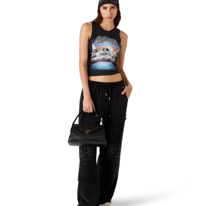 La Pramonition-joggingbyxor med kristallprydnader