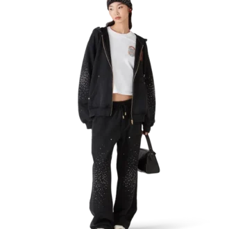 La Pramonition-joggingbyxor med kristallprydnader