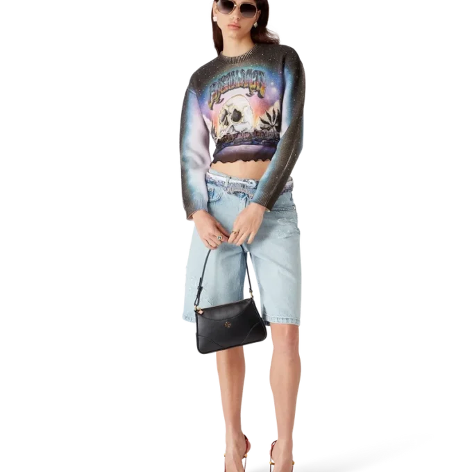 La Pramonition kort tröja i kashmirblandning La Pramonition kort tröja i kashmirblandning