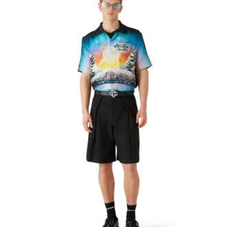 La Pramonition kortärmad silkesskjorta