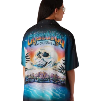 La Pramonition kortärmad silkesskjorta La Pramonition kortärmad silkesskjorta