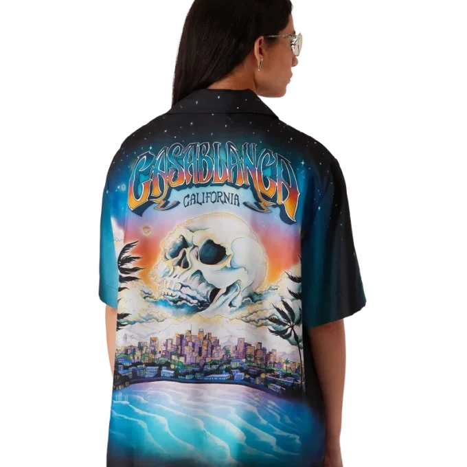 La Pramonition kortärmad silkesskjorta La Pramonition kortärmad silkesskjorta