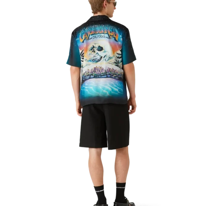 La Pramonition kortärmad silkesskjorta