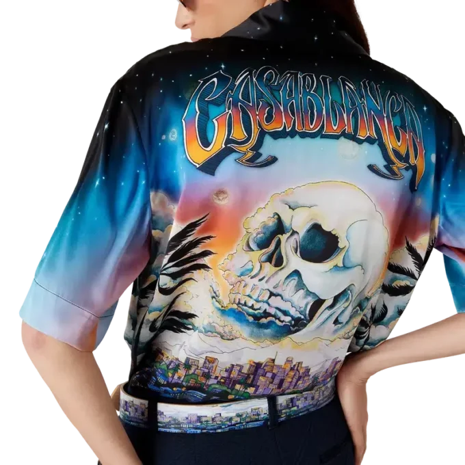 La Pramonition kortärmad silkesskjorta La Pramonition kortärmad silkesskjorta