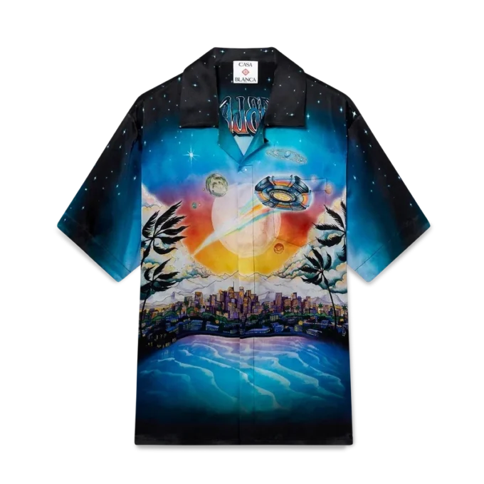 La Pramonition kortärmad silkesskjorta La Pramonition kortärmad silkesskjorta