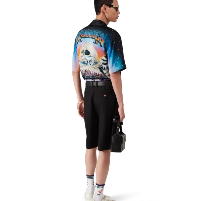 La Pramonition kortärmad silkesskjorta La Pramonition kortärmad silkesskjorta