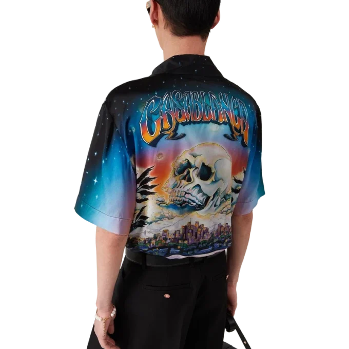 La Pramonition kortärmad silkesskjorta La Pramonition kortärmad silkesskjorta