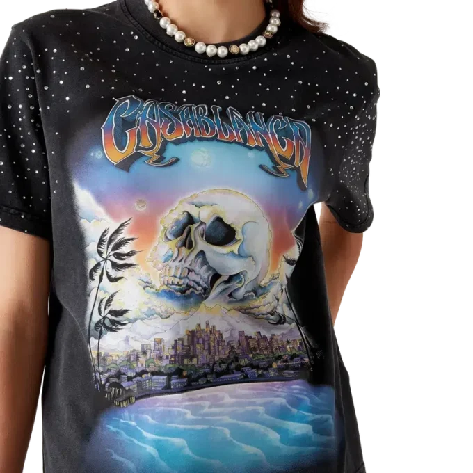 La Pramonition T-shirt med kristallprydnad