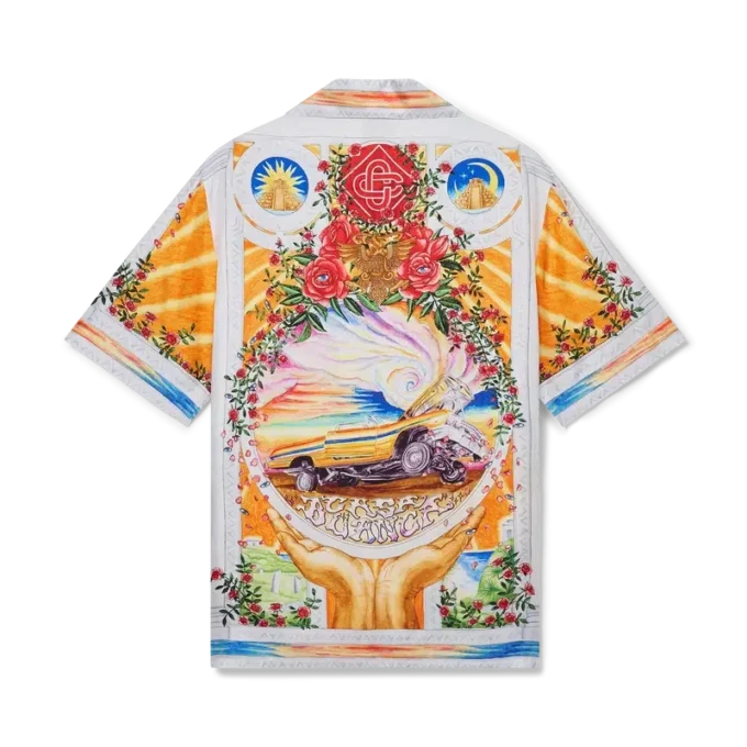 La Tornade De Rose kortärmad silkesskjorta La Tornade De Rose kortärmad silkesskjorta