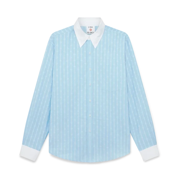 Laurel Stripe Jacquard-skjorta