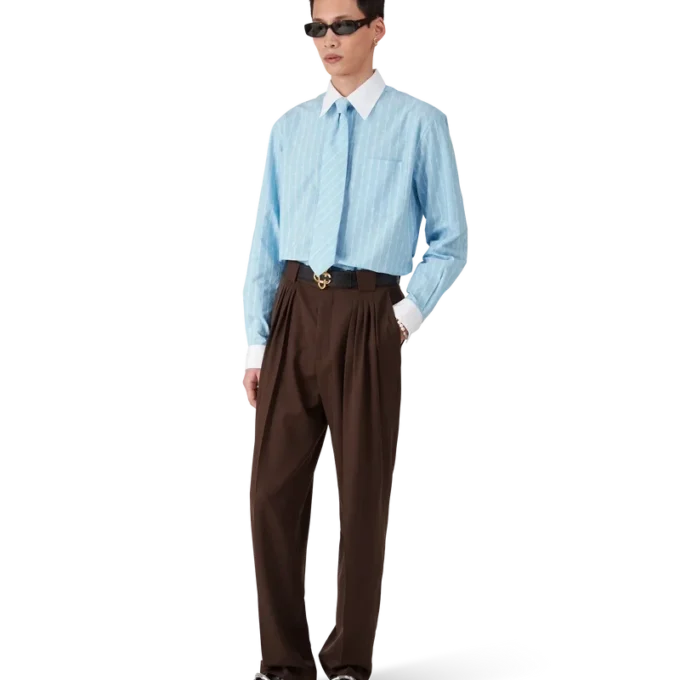 Laurel Stripe Jacquard-skjorta