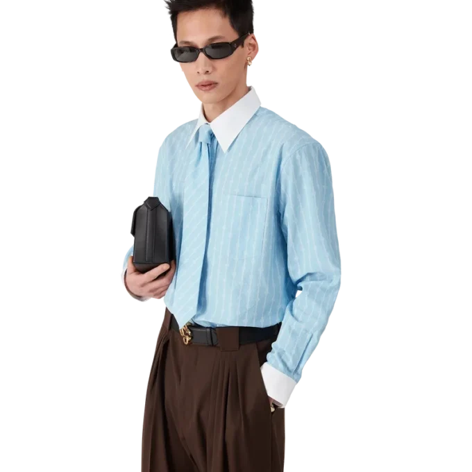 Laurel Stripe Jacquard-skjorta