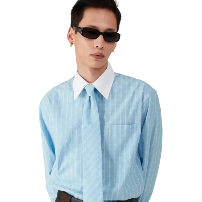 Laurel Stripe Jacquard-skjorta