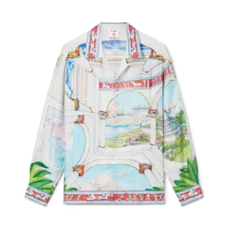 Le Passage långärmad silkesskjorta