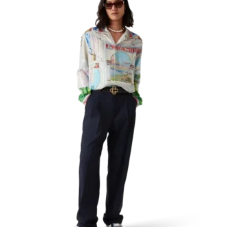 Le Passage långärmad silkesskjorta