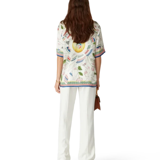 Le Vase Brise shorts-ärmad silkesskjorta