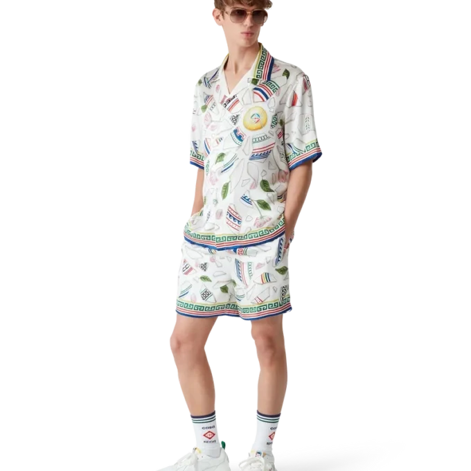 Le Vase Brise shorts-ärmad silkesskjorta