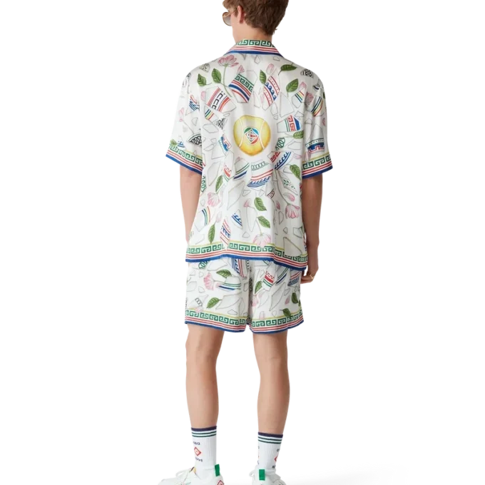 Le Vase Brise shorts-ärmad silkesskjorta