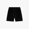Lila velourshorts med monogram