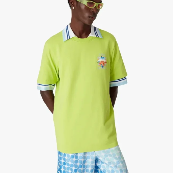 Lime Flower Court Icon kortärmad T-shirt