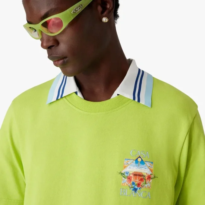 Lime Flower Court Icon kortärmad T-shirt