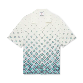 Linne-skjorta med gradientmonogram