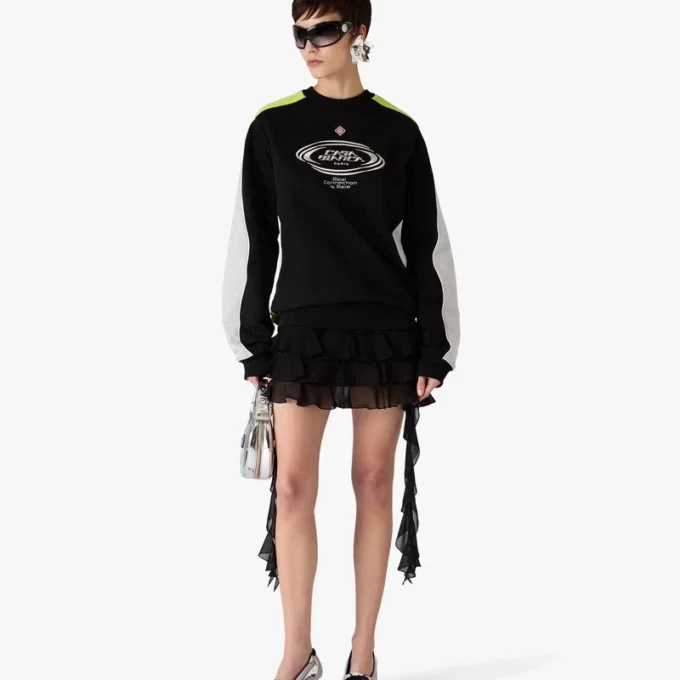 Långärmad tröja med färgblock