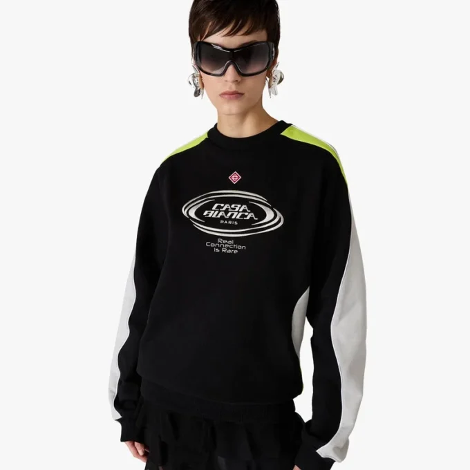 Långärmad tröja med färgblock