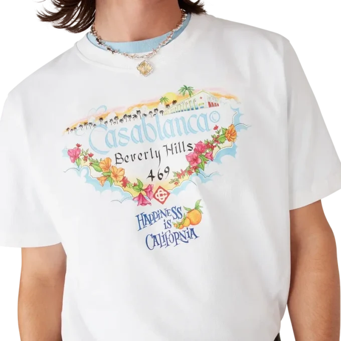 Los Angeles Store T-shirt med tryckt logo och korta shorts