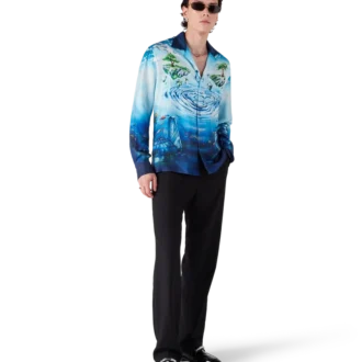 Lost Atlantis långärmad silkesskjorta