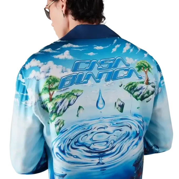 Lost Atlantis långärmad silkesskjorta