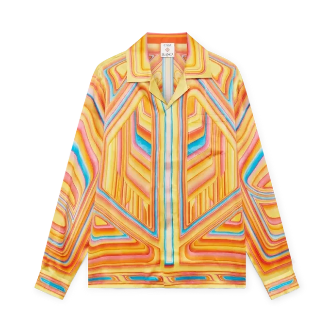 Low Rider långärmad silkesskjorta