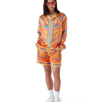 Low Rider långärmad silkesskjorta