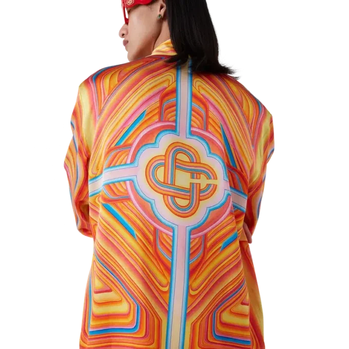 Low Rider långärmad silkesskjorta