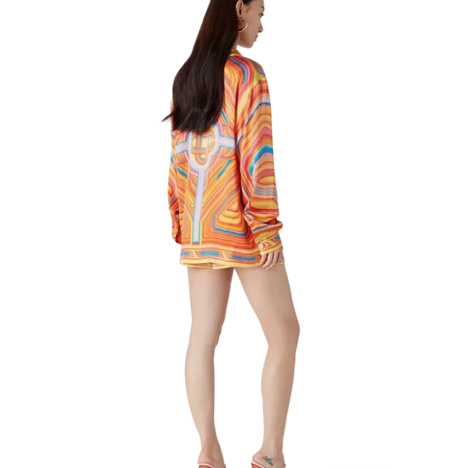 Low Rider långärmad silkesskjorta