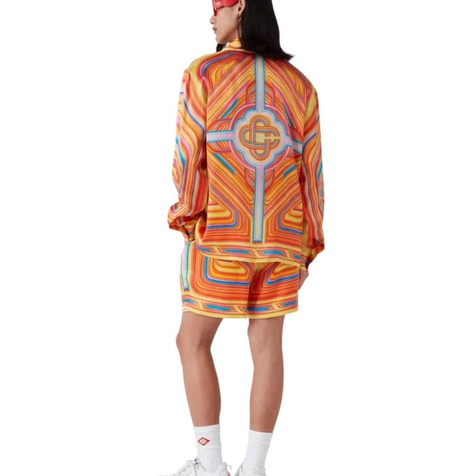 Low Rider långärmad silkesskjorta